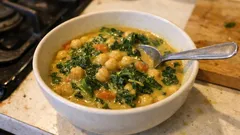 Grünkohl-Curry mit Kichererbsen: cremig aus dem Topf, perfekt für kalte Tage