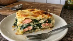 Lachs-Spinat-Lasagne mit Béchamel – cremig, frisch und einfach aus dem Ofen