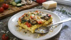 Gemüse-Polenta-Gratin aus dem Ofen: cremig, würzig und ganz unkompliziert