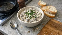 Cremiger Champignon-Dip mit Schnittlauch – in 10 Minuten fertig
