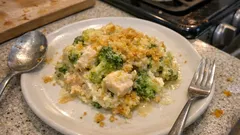 Hähnchen-Brokkoli-Auflauf aus dem Ofen: cremig, sättigend und schnell vorbereitet