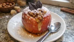 Bratapfel mit Marzipanfüllung: schnelles Ofendessert, das herrlich nach Zimt duftet
