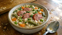 Graupeneintopf mit Mettwurst: deftig, sämig und unkompliziert gekocht