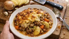 Omas Kartoffel-Hack-Auflauf mit Spitzkohl – mit kräftiger Käsekruste aus dem Ofen