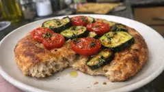 Herzhafter Hefefladen mit Tomaten und Zucchini – so wird er außen goldbraun und innen saftig