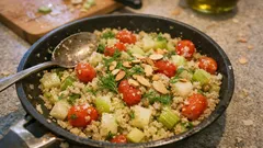 Quinoa-Sellerie-Pfanne mit Kohlrabi: schnell, aromatisch und ideal fürs Meal Prep