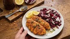 Saftige Putenschnitzel mit Radicchio – in 15 Minuten aus der Pfanne, mit Zitronen-Kick