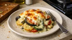 Mediterraner Gemüseauflauf mit Mozzarella – unkompliziert aus dem Ofen