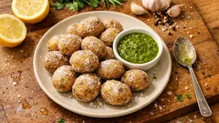 Papas arrugadas mit Mojo verde: so bekommen die Kartoffeln ihre typische Salzkruste