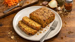 Kichererbsen-Hackbraten aus dem Ofen: würzig, saftig und richtig gut zu schneiden