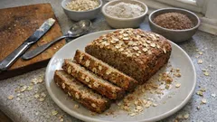 Saftiges Haferflockenbrot mit Brühstück – bleibt lange frisch und lässt sich gut schneiden