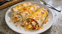 Überbackene Hähnchen-Wraps aus dem Ofen – in 30 Minuten goldbraun auf dem Tisch