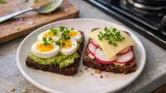 Avocado-Smørrebrød mit wachsweichem Ei – so gelingt’s in wenigen Minuten