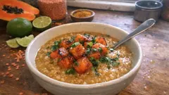 Rotes Linsen-Dal mit Papaya: fruchtig-würzig und in 20 Minuten auf dem Tisch