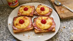 Toast Hawaii aus dem Ofen: knusprig, saftig und in 15 Minuten überbacken