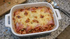 Schinken-Reis-Cannelloni aus dem Ofen: schnell gerollt, goldbraun überbacken