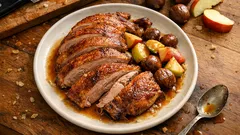 Gefüllte Weihnachtsgans mit Maronen und Äpfeln – so wird die Haut richtig knusprig