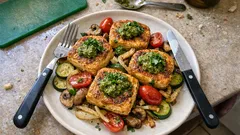 Tofu-Frikadellen mit Zucchini – würzig, saftig und in einer Pfanne gemacht