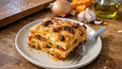 Kürbislasagne mit getrockneten Tomaten: cremig, würzig und ideal zum Vorkochen