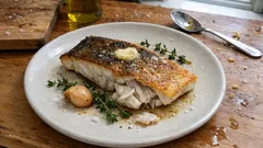 Zander in der Pfanne: so wird die Haut richtig knusprig – mit Butter & Thymian