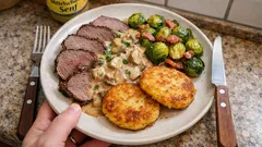 Frischlingskeule aus dem Ofen mit Steinpilzsauce – festlicher Wildbraten, der sicher gelingt