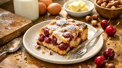 Kirschmichel aus alten Brötchen: so wird der Kirschauflauf schön luftig