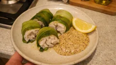 Gedämpfte Fischrouladen mit Lauch und Senfsoße – zart, leicht und unkompliziert
