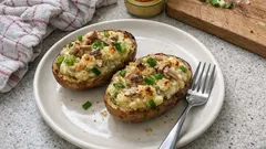 Gefüllte Ofenkartoffeln mit Räuchermakrele – cremig, würzig und goldbraun überbacken