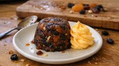 Mini-Früchtekuchen im Wasserbad – saftig-würzig und perfekt mit Orangensahne