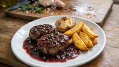 Rinderfilet-Medaillons in Pfeffer-Rotwein-Soße – gelingt festlich und trotzdem einfach